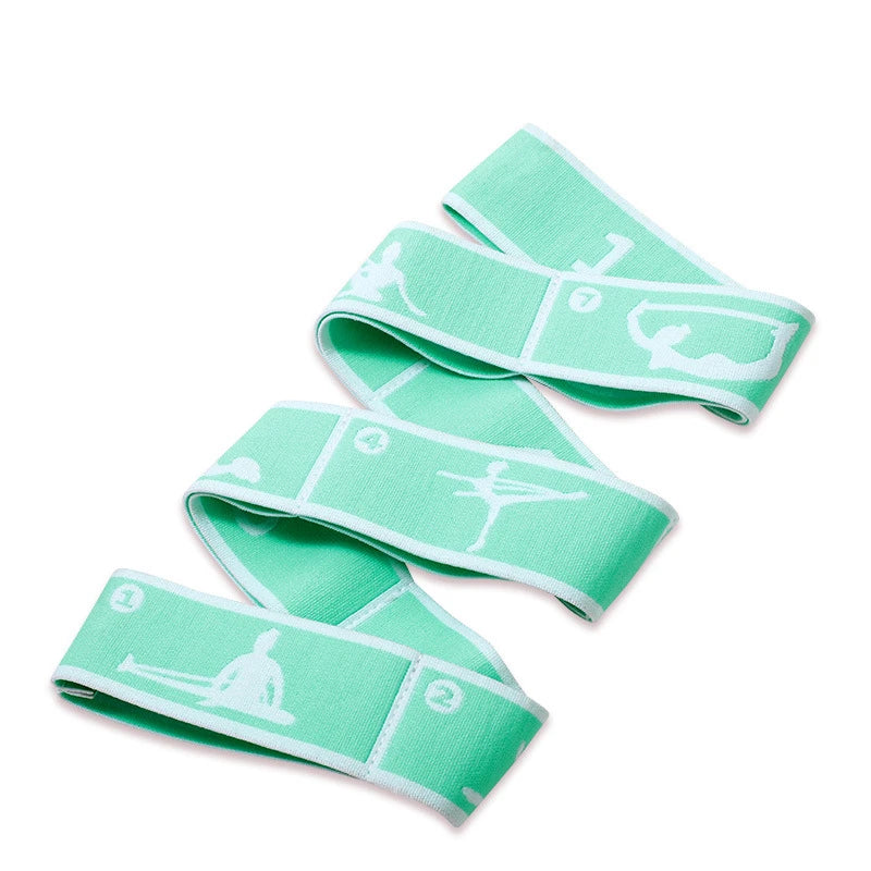 Yoga Stretching Belt Dance Stretching Band Loop Yoga Pilates Fitness Tension Belt  Digital Stretch Elastic Band Resistance Band