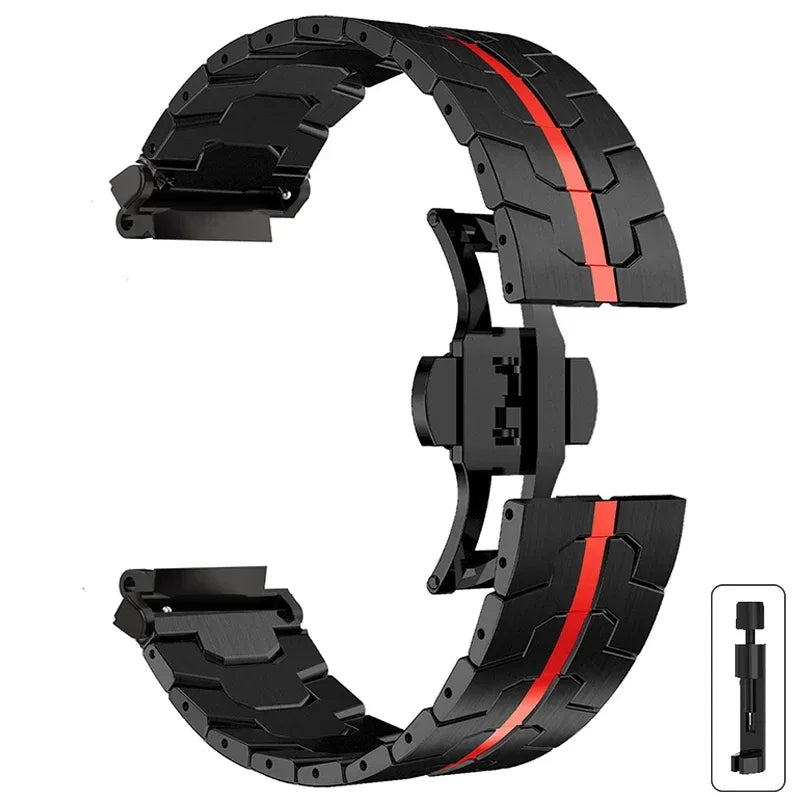 Steel Strap for Huami Amazfit T-rex 3/2 Trex Pro Metal Watch Band for Amazfit T-Rex Ultra Butterfly clasp Smartwatch Accessories