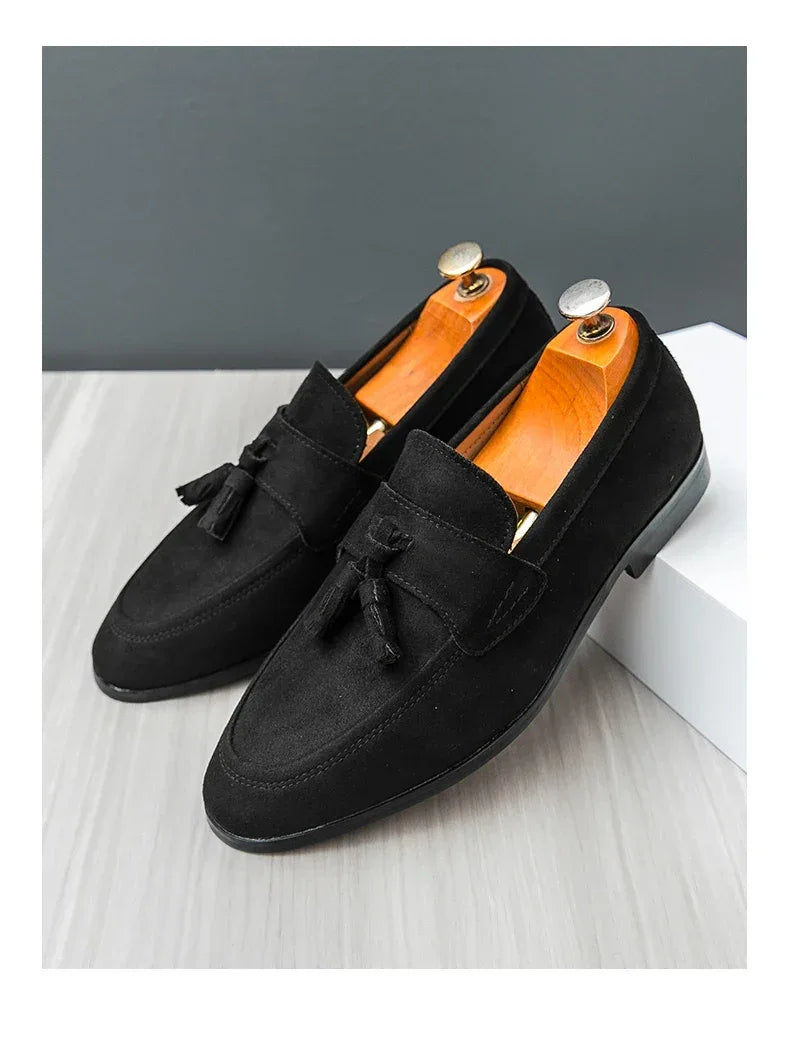 Fashion Casual Business Shoes Men High Quality Office Social Leather Shoes Men Slip On Loafers Man Tassel Men's Dress Shoes