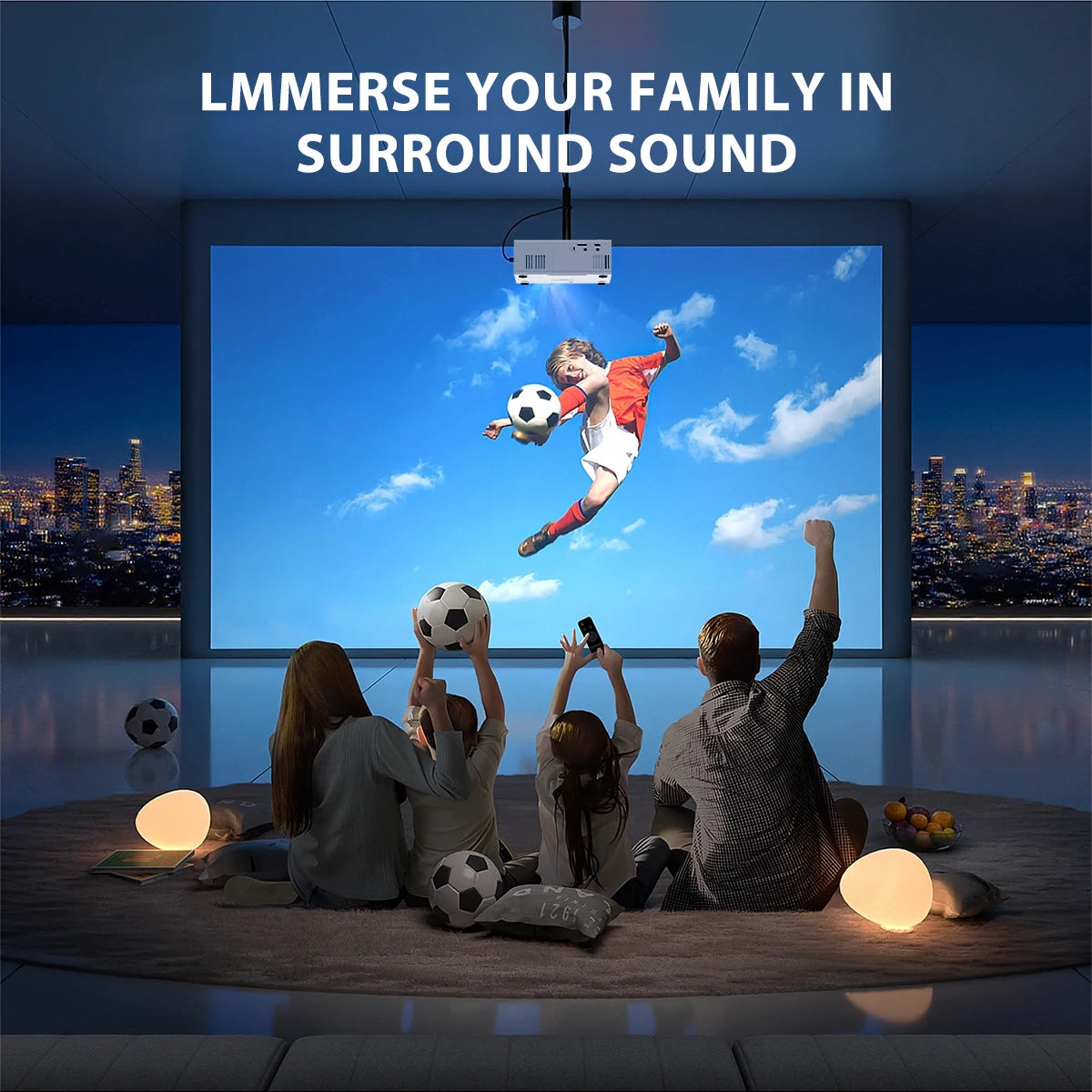 Mini projector supports 1080P 1920*1080P portable mini projector home theater outdoor projector