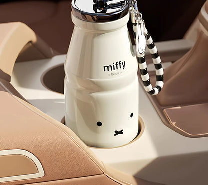 Kawaii Miffy Water Cup Cute Cartoon Cup Girls' New Design Milk Bottle Compact and Portable Water Bottle Mini Thermal Cup