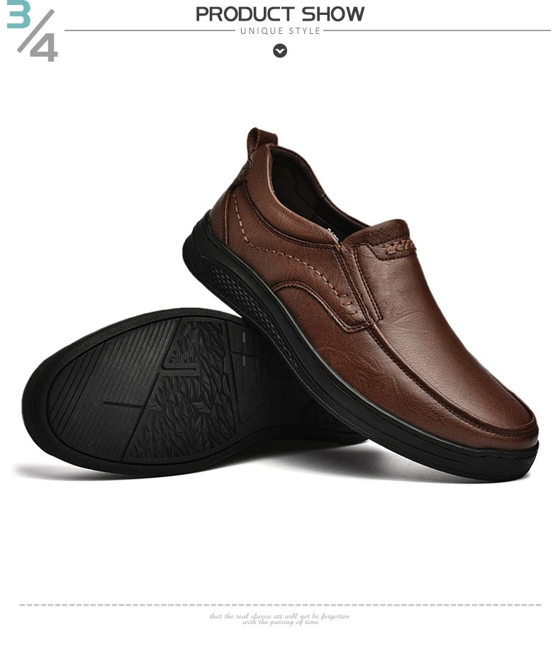 Genuine Leather Men's Shoes Comfortable Outdoor Casual Shoes High Quality Cow Leather Handmade Business Men Flats Shoe For Men