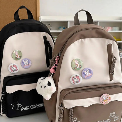 Cute Japanese Style Backpack Nylon Multi-function School Bag Large Capacity Handbag Student