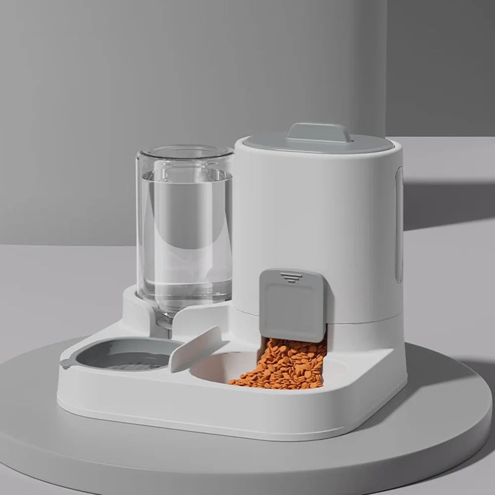Dual Bowl for Dog & Cat - Food Bowl + Water Bowl, Spill-Proof Pet Feeding Supplies, Non-Slip Design for Small/Medium/Large Pets
