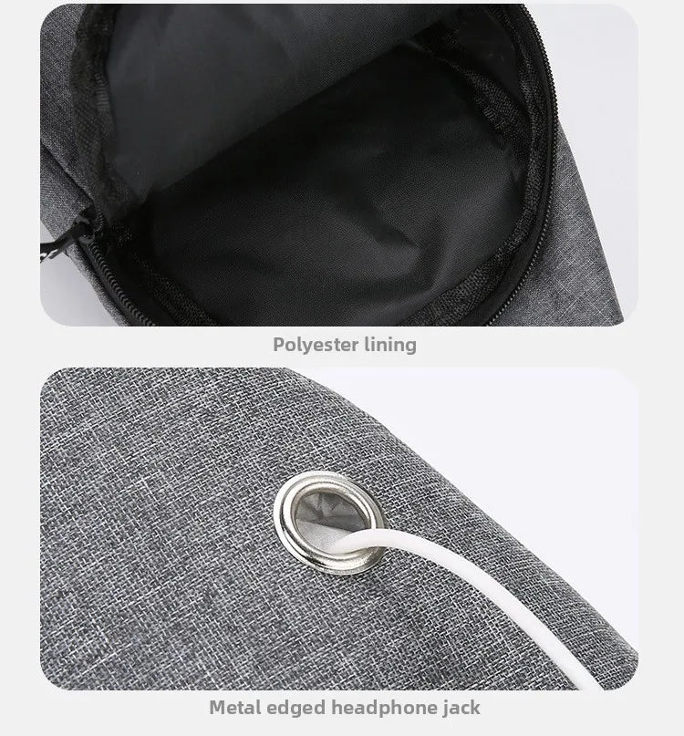 CAOX Men's Waterproof Large Capacity Fanny Pack, Adjustable Strap For Outdoor Activities, Travel Running, Hiking, And Cycling