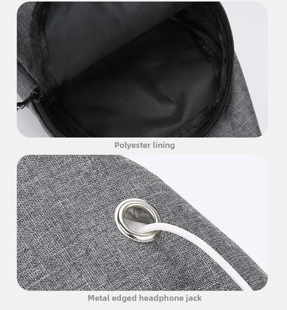 CAOX Men's Waterproof Large Capacity Fanny Pack, Adjustable Strap For Outdoor Activities, Travel Running, Hiking, And Cycling