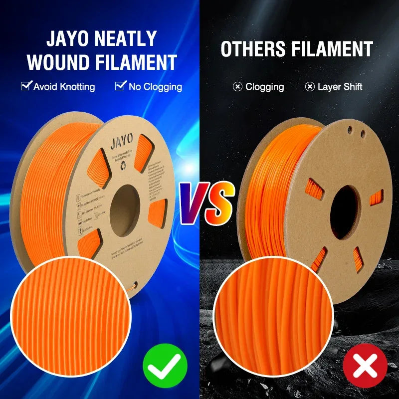 JAYO 3D Filament PLA 8Rolls 10Rolls 175mm 3D printing no bubbles no drawing smooth multiple colors optional 11kg for 3D printing