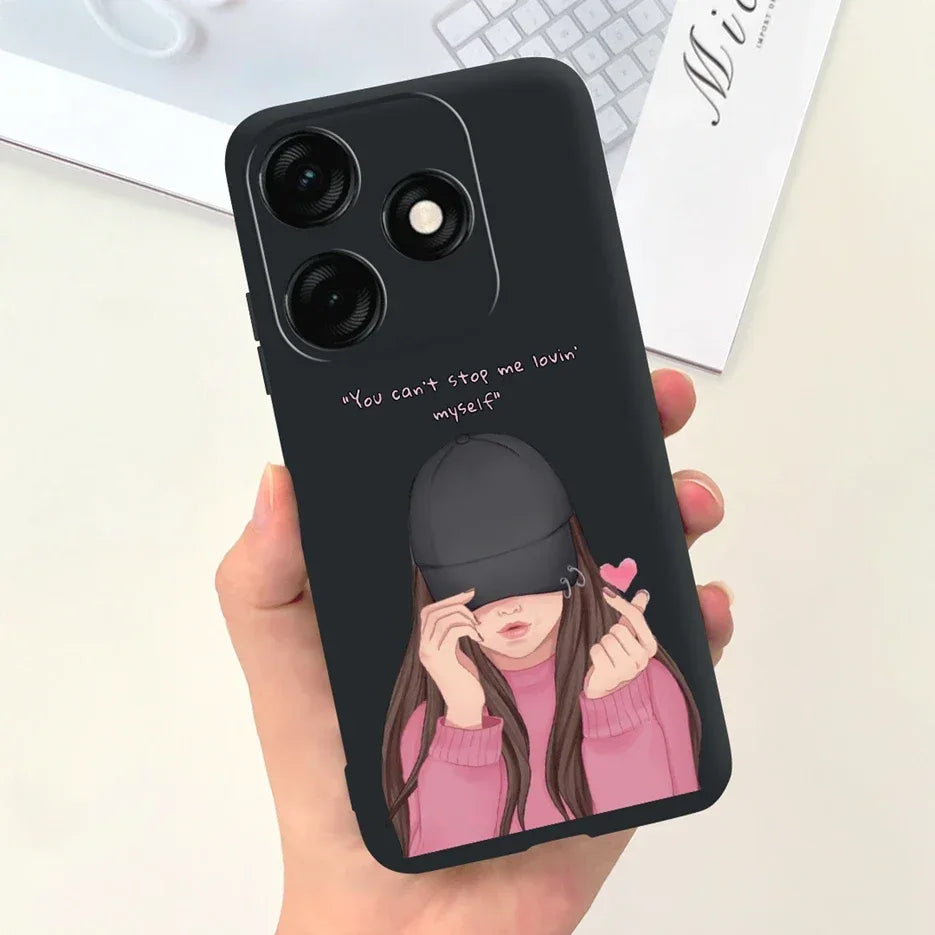 For Tecno Spark 20 Case Spark 20C BG7n Prety Girls Butterfly Painted Phone Case For Tecno Spark 20 Pro Spark20 C Soft TPU Fundas