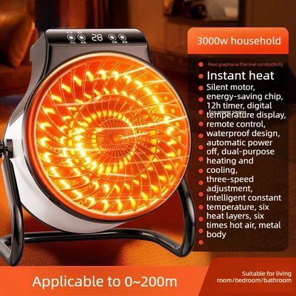 220V Graphene Heater, Household Heater, High-power Electric Heater, Quick Heating, Large-area Industrial Small Steel Cannon