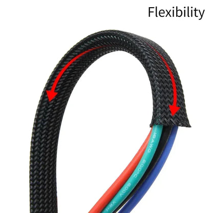 1-50M 2mm Insulated PET Braid Sleeves Sleeving High Density Cable Sheath Wrap Cable Protector Braid For Wires