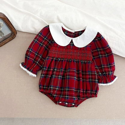 New Year's Party Clothes ﻿Christmas Toddler Kids Baby Girls Clothes Sister Matching Xmas Bodysuit Dress Outfits Red Plaids Sets