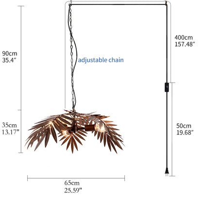 Modern Boho coconut tree leaf chandelier E27 Loft creative hanging lamp for living room bedroom restaurant apartment lobby hotel