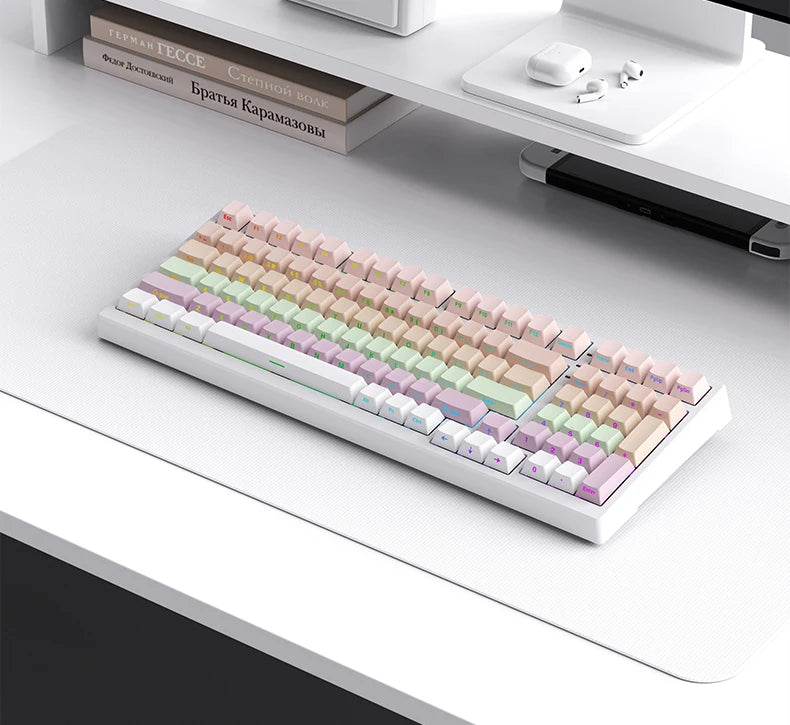Babysbreath Side Print Shine Through Keycap Cherry Profile Double Shot PBT Keycaps 130 Key for Cherry MX Switches Gamer Keyboard