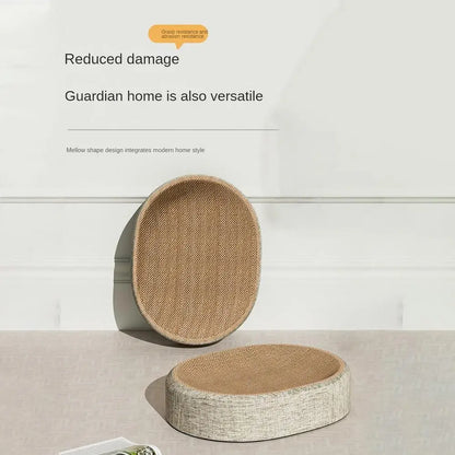 Oval Shape Scratch Pad For Cats sisal Scratching Cat Bed Multifunctional Pet Sleeping Mat Cat Scratch Bed For Cats To Rest