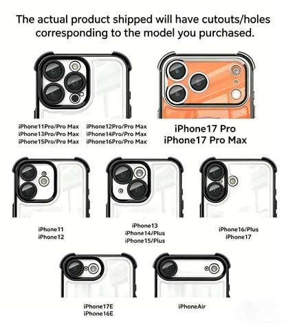 Luxury Transparent Magnetic Stand Plating Phone Case For iPhone 18 Pro Max 17 Pro 16 15 14 Plus 13 12 11 With Soft Lanyard Cover