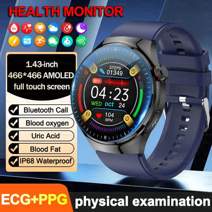 2026New For Man Smartwatches Outdoor Sport Smart Watch Men 1.43“ HD AMOLED Screen ECG physical examination BT5.0 Call smartwatc