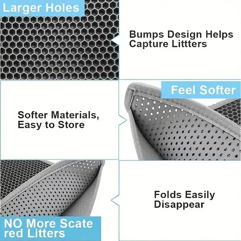 Double Layer Cat Litter Mat Heavy Duty Waterproof Cat litter box Washable Bed Mat Clean Pad Products Mat Pet Clean