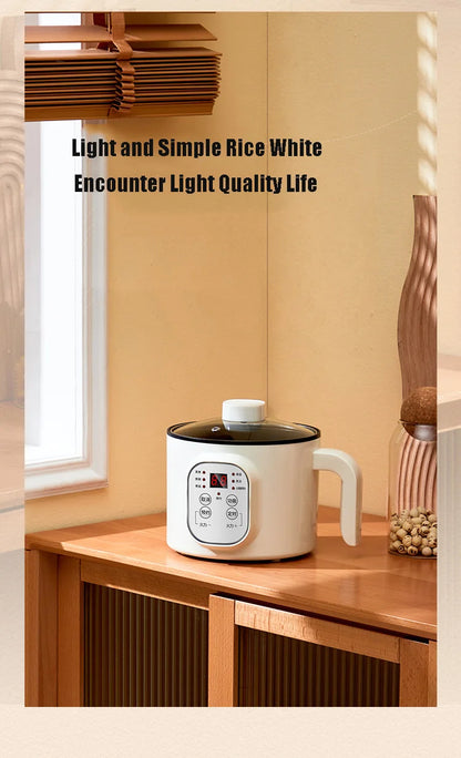 Multifunctional Electric Slow Cooker Portable Dormitory Student Office Staff Mini Electric Pot Stir Stew Non-Stick Rice Cooker