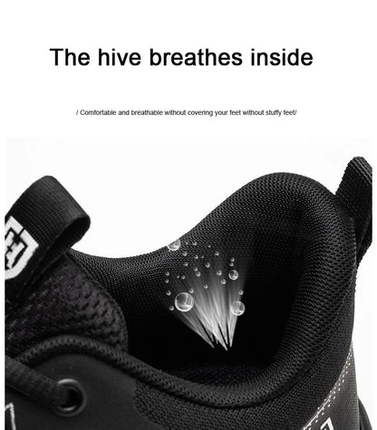 Oulylan Puncture Proof Work Safety Boots Man Breathable Work Shoes Male Men's Fashion Safety Shoes  Steel Toe Sneakers