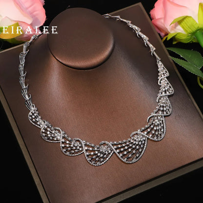 EIRALEE New Women's jewelry set Cubic Zirconia necklace and earrings Bridal jewelry set for women's ball wedding party accessori