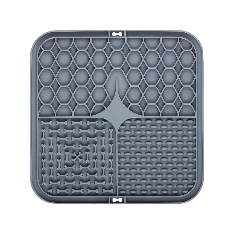 Pet Lick Silicone Mat Slow Feeder Dog Food Plate Bathing Distraction Sucker Training Feeder Supplies for Dogs