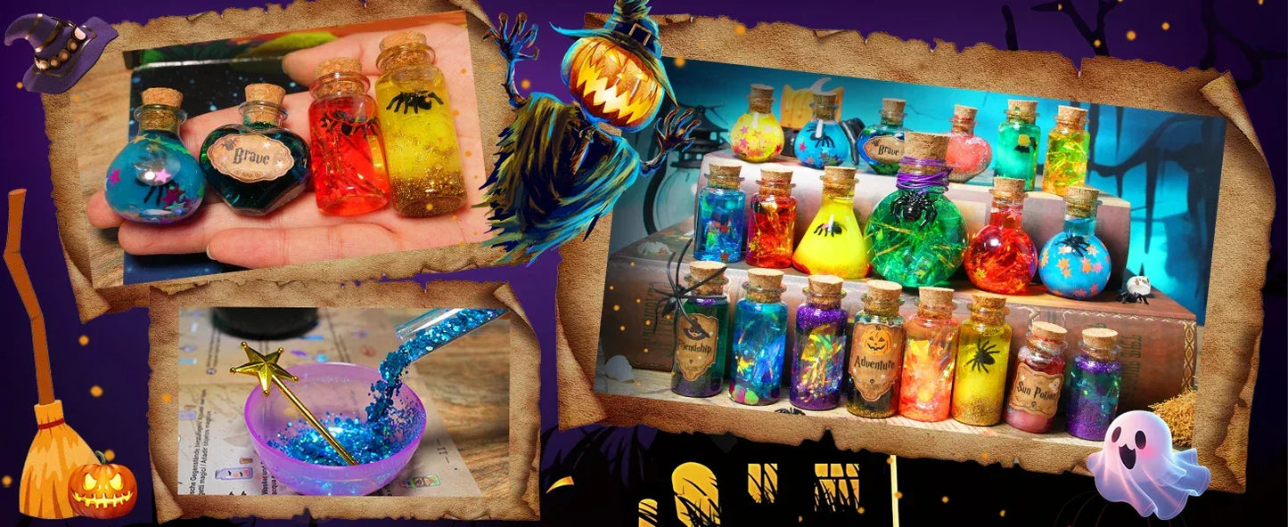 Fairy Magic Potions Kit Kids DIY Witch Glowing Spell Potion DIY Handmade Toys Science Experiments Kids Craft Kit Educational Toy