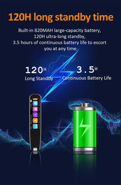 X10 Point Reading Translation Pen 3.76 Inches 142 Language Electronic Voice Scanning Pen Mutual Translation Dictionary Pen