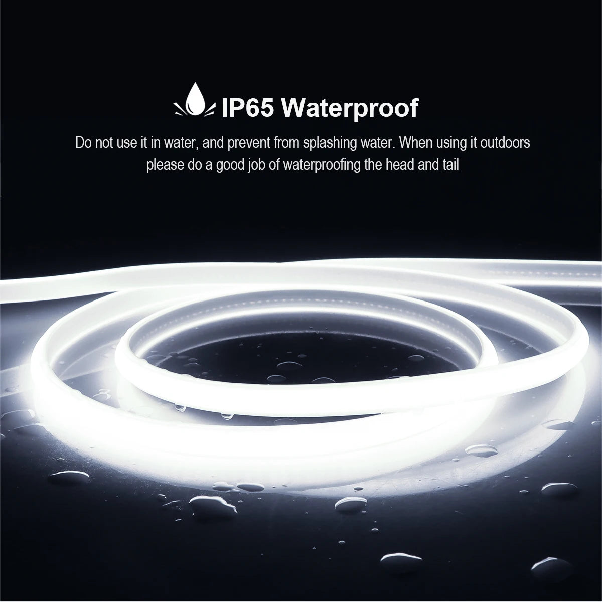 220V Super Bright COB LED Strip with Switch FOB Tape Ribbon European Standard Plug White Light Neon Lamp For Room Outdoor Garden