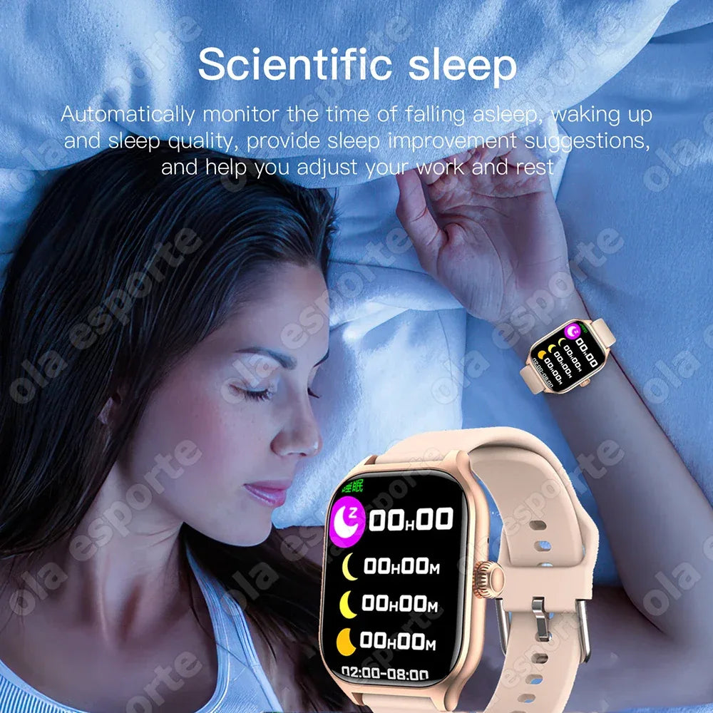 2.01'' Sports SmartWatch Fitness Clock Health Monitor Waterproof Smartwatch Wireless Call Watches For Men Women IOS Andriod 2025