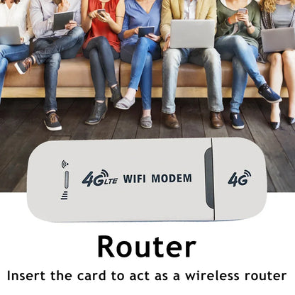 4G LTE Wireless USB Dongle Mobile 4G SIM Card Portable 150Mbps Modem Stick Pocket Hotspot Dongle Mobile Broadband