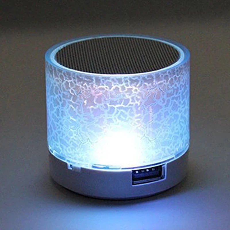 Mini Bluetooth Speaker Portable Car Audio Dazzling Crack LED Wireless Bluetooth Subwoofer Speaker TF Card MP3 Music Sound Column