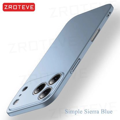 For iPhone 17 Air 17e 16 16e 15 14 13 12 Pro Max ZROTEVE Slim Matte Hard PC Cover For iPhone17 iPhone16 Plus Phone Case