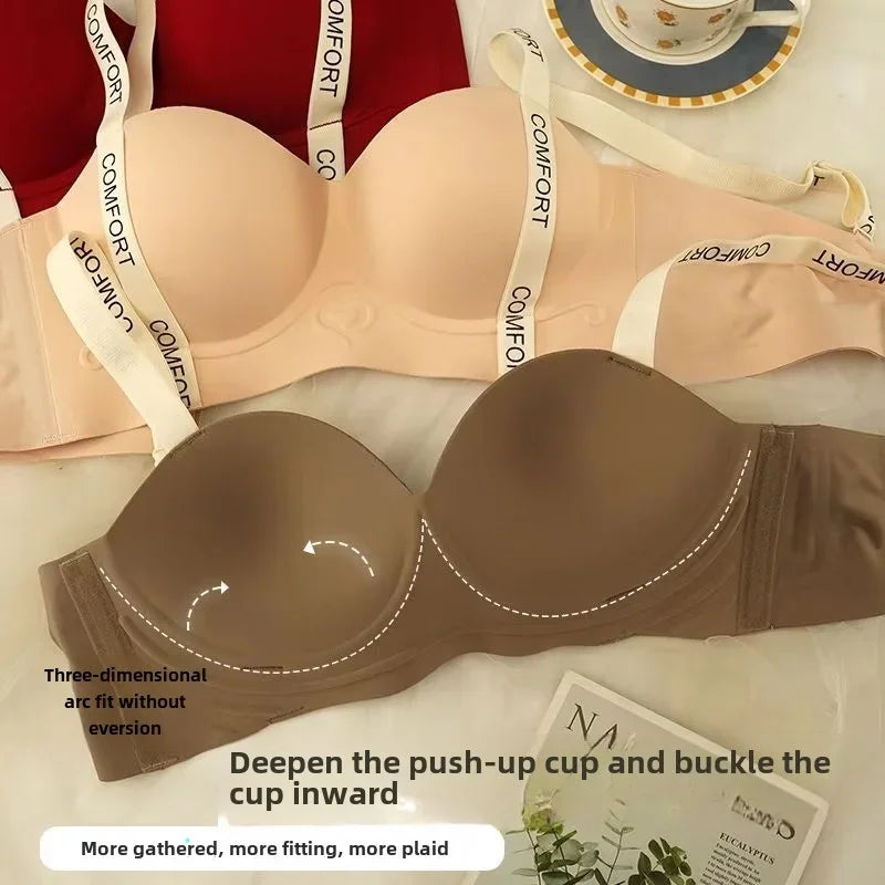 Push Up Bra for Small Breasts Seamless Lift Adjustable Bralette  Anti Sag Ringless Design Back Beauty Enhancer 24H Comfort