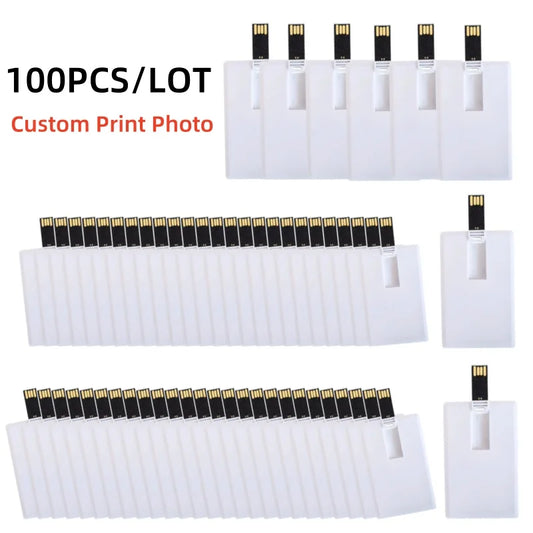100PCS/LOT Waterproof Super Slim Credit Card USB Flash Drive Pendrive 4GB 8GB 16GB 32GB 64GB Bank Card Model Memory Stick Drives by PDG ibma