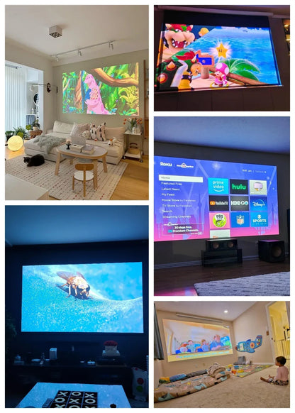 Smart 2K 4K Full HD 1080P Portable Projector Auto Focus Android WiFi Home Cinema Outdoor Game Video Beam Karaoke Projector