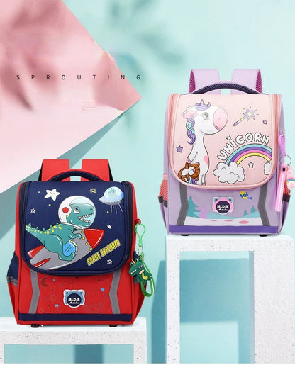 Waterproof Children Primary School Bags Cute Unicorn Rainbow Backpacks Kids Cartoon Animal Dinasour Shcoolbags for Kindergarten