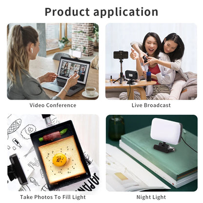 2026 Video Conference 6500K Portable LED Video Light Laptop Computer Webcam Light Zoom Call Lighting Clip for Live Streaming