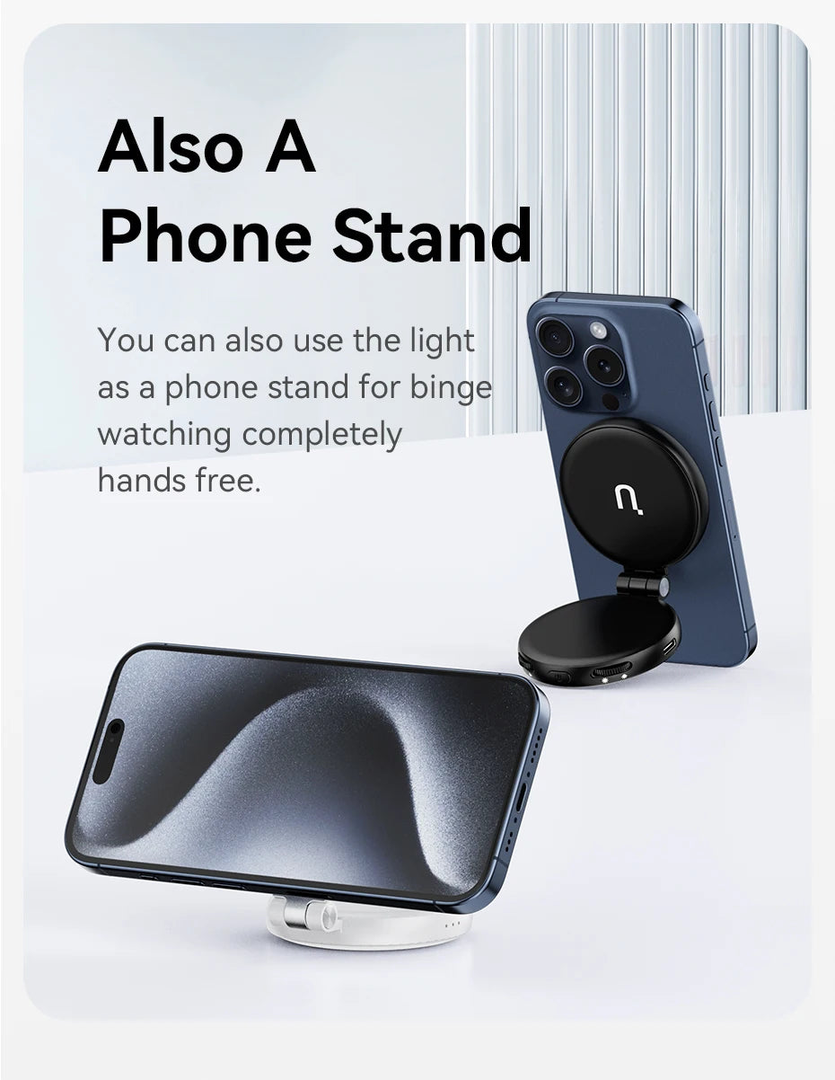Ulanzi LM19 Bi-color MagSafe Light Phone Stand for iPhone 15 14 13 12 Mini Pro Pro Max for Vlog Live-streaming Photography
