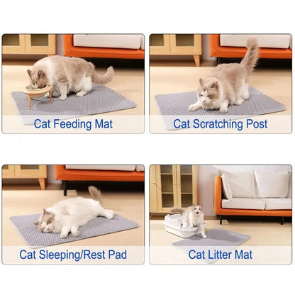 Double Layer Cat Litter Mat Heavy Duty Waterproof Cat litter box Washable Bed Mat Clean Pad Products Mat Pet Clean