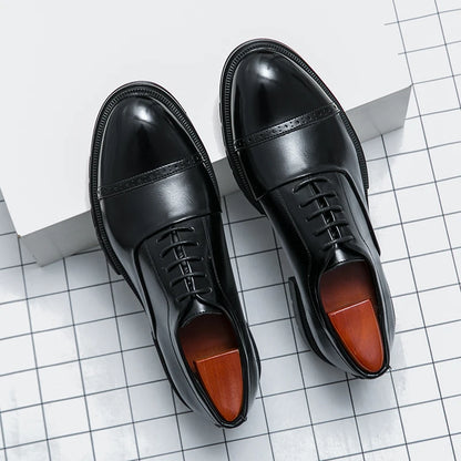 High Quality Brogues Wedding Leather Shoes Men Classic Formal Office Casual Business Shoes Man Social Oxford Men's Dress Shoes