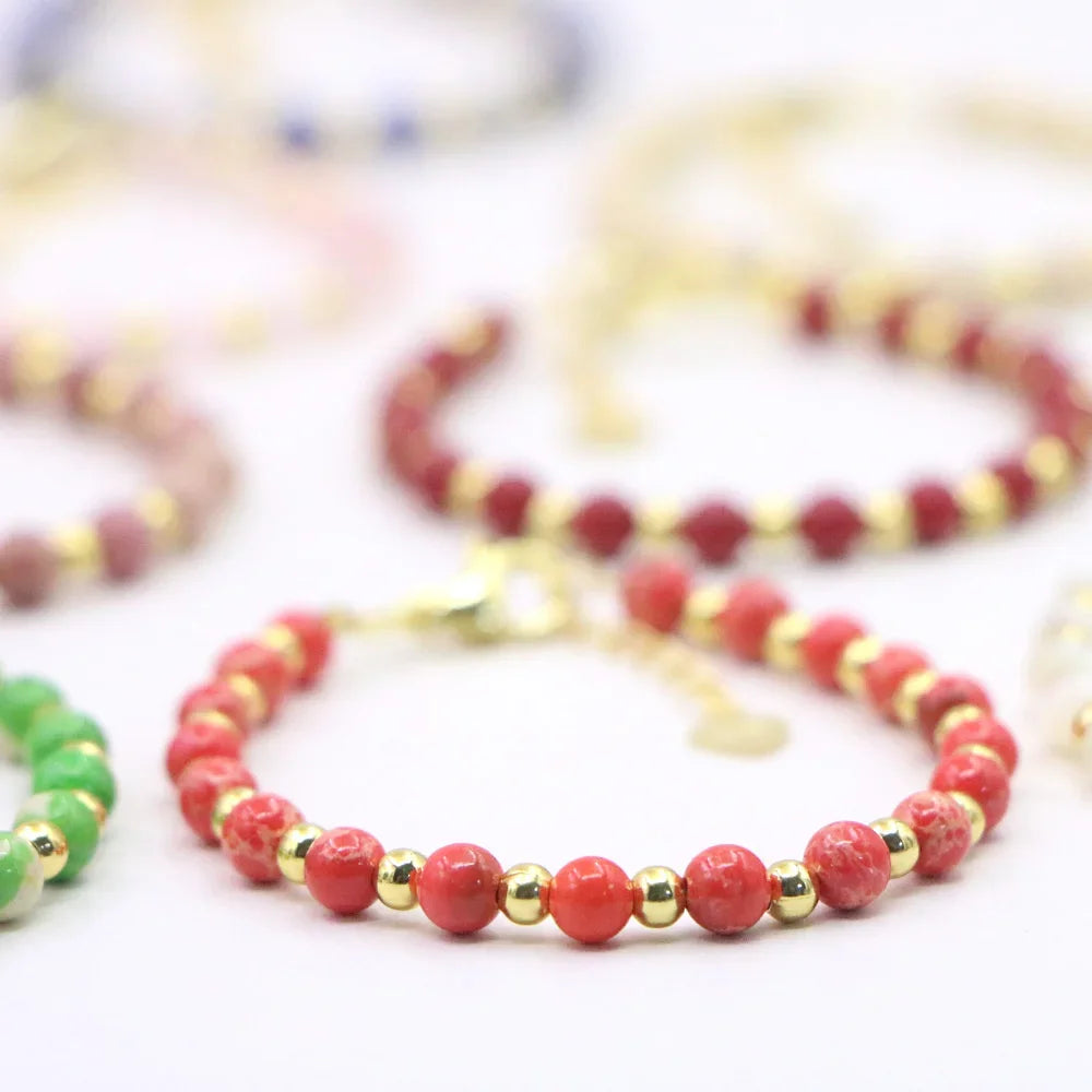 Fashion Lovely Baby Baptism Bracelet Natural Stone Crystal Lobster Clasp Parts Yoga Christmas Wedding Girls Gift Jewelry Charm