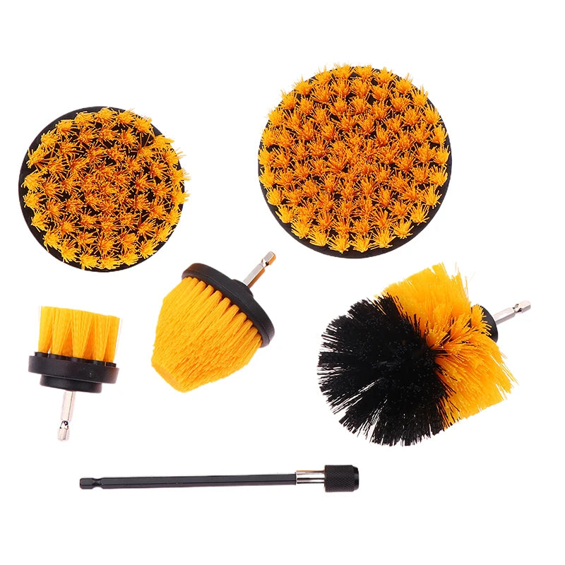 Electric Scrubber Grill Brush Kit 2/3.5/4'' Power Cleaning Brush for Car Bathroom Floor, Tub Shower Grout Nylon Attachments