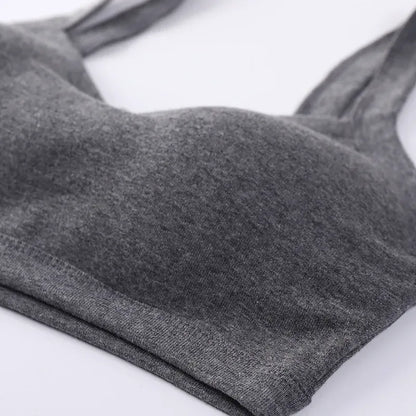 Seamless Push Up Bra for Women - Cotton Sports Bralette with Removable Pads, Wire-Free Comfort for Yoga & Daily Wear