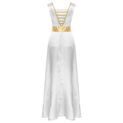 Women Robe Praise Lyrical Dance Dress Church Choir Worship Liturgical Performance Costume Sleeveless Tunic Gown Dancewear Clothe