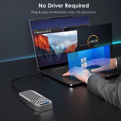 WAVLINK 40Gbps M.2 PCIe NVMe SSD Enclosure USB4 External Hard Drive Enclosure For B+M/M-Key Thunderbolt 4/3/USB4/USB3.2 SSD Case