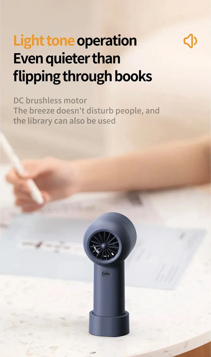 2025 New 3000mAh 100 Gears High Speed Fan Mini Air Conditioner Portable Fan Air Cooler with LED Display Screen Super Cool Wind