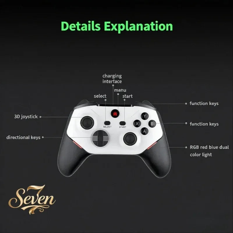 M88 Game Console Stick 128G Supports 30+ Emulators 20000 Games Portable 4K 60 Simulators Wireless Controller 3D TV Support PS2