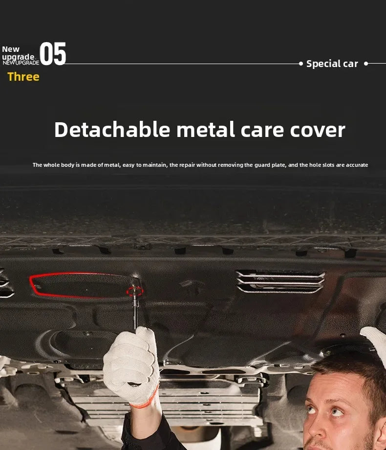 Under Engine Cover Accessories Engine alloy plastics Engine Protection Device For Venucia‌ The V 2021-2024 1.5T