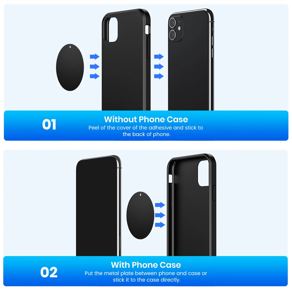 TOPK MagneticCarPhoneHolder Mount - Enhanced Version Strong Magnet 360° RotationHigh/LowTempResistant with Improved Adhesion