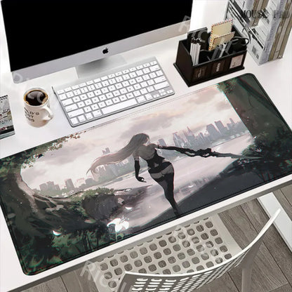 Game NieR:Automata 2B Larger Mousepad Xxl Gaming Keyboard Computer Desk Mat Accessories Game Mouse Pad Office Carpet BigMousepad